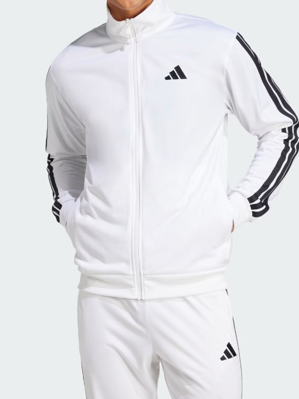 Adidas Men's White Black DAYREADY TRACKTOP JN6491
